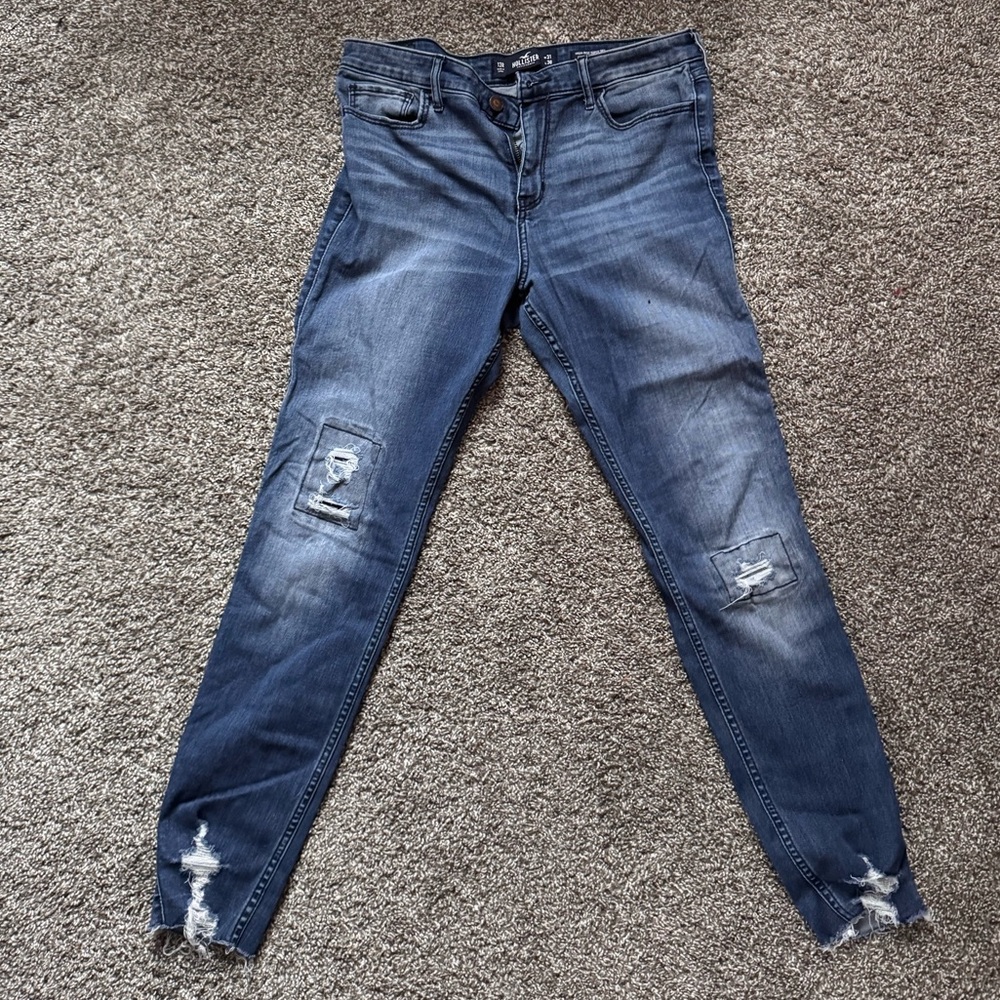 High rise supper skinny blue jeans 12 regular